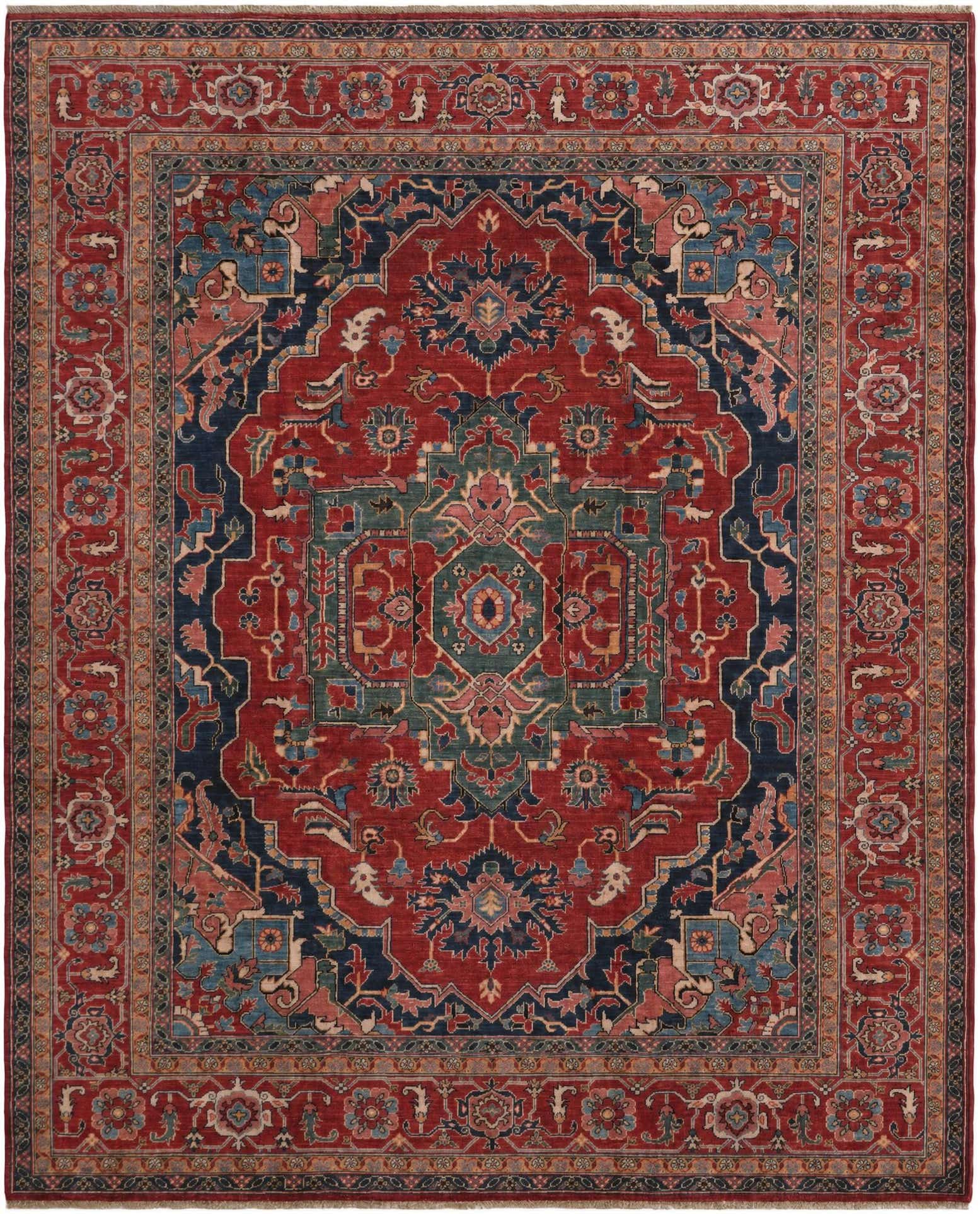 8' 3 x 10' 1 Hand Knotted Heriz Rug