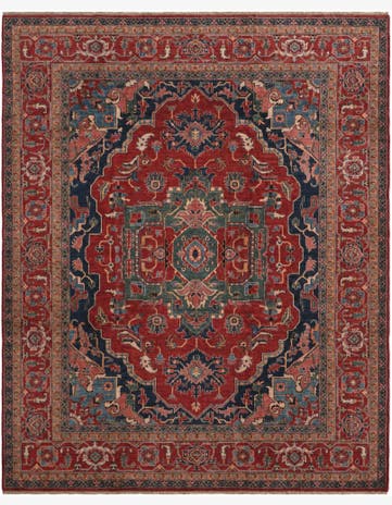 8' 3 x 10' 1 Hand Knotted Heriz Rug