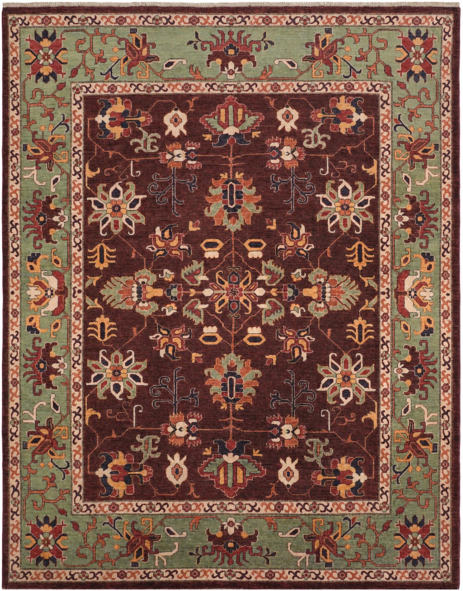 8' x 10' 2 Hand Knotted Heriz Rug