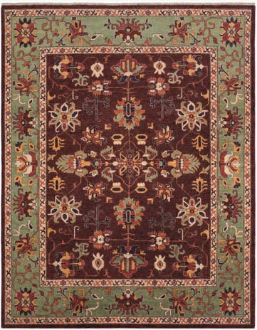 8' x 10' 2 Hand Knotted Heriz Rug
