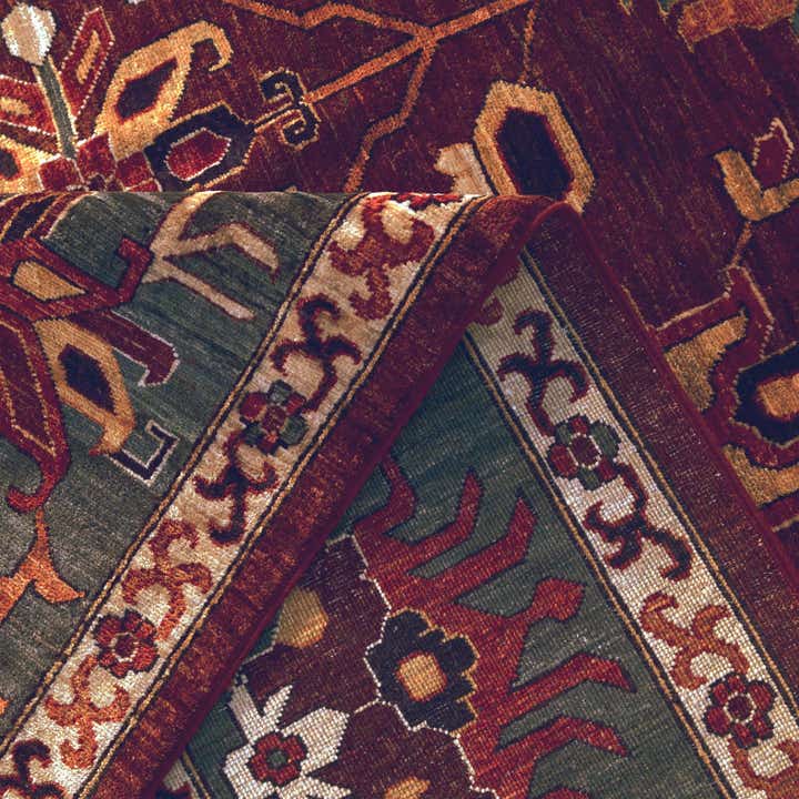 8' 2 x 11' 6 Hand Knotted Heriz Rug