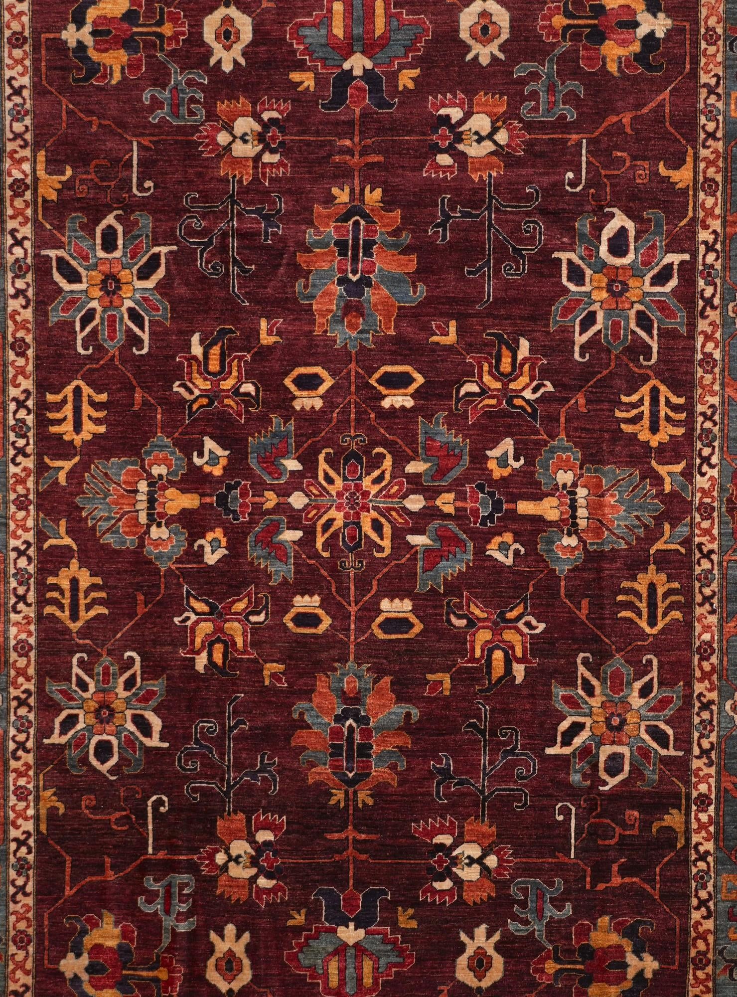 8' 2 x 11' 6 Hand Knotted Heriz Rug