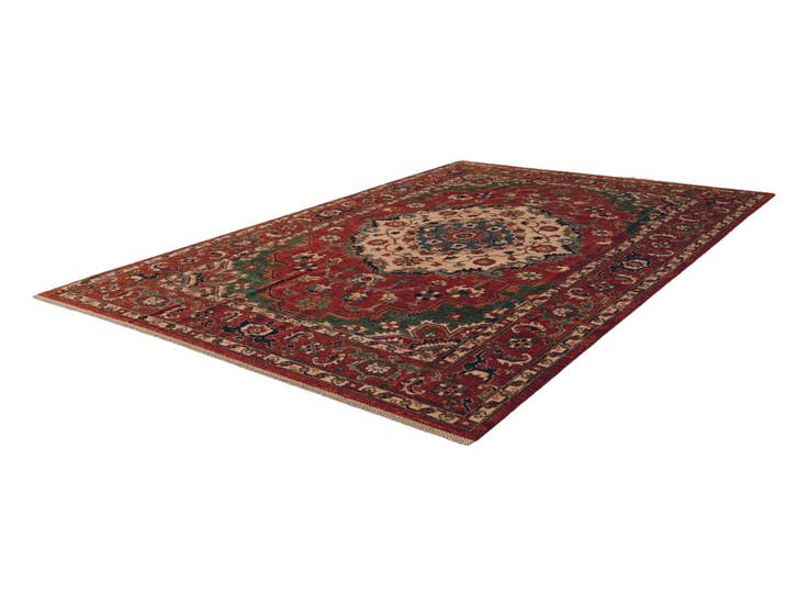 Detail image of 6' 9 x 10' Hand Knotted Heriz Rug
