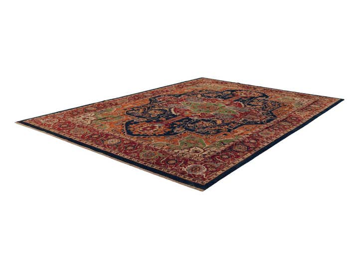 9' x 12' 6 Hand Knotted Heriz Rug