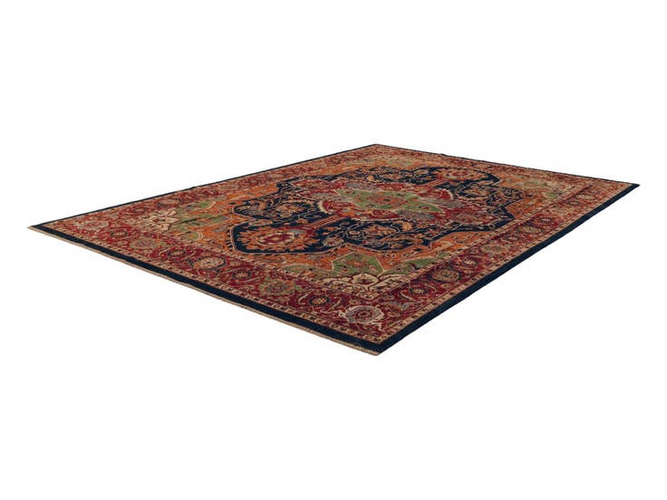 Detail image of 9' x 12' 6 Hand Knotted Heriz Rug