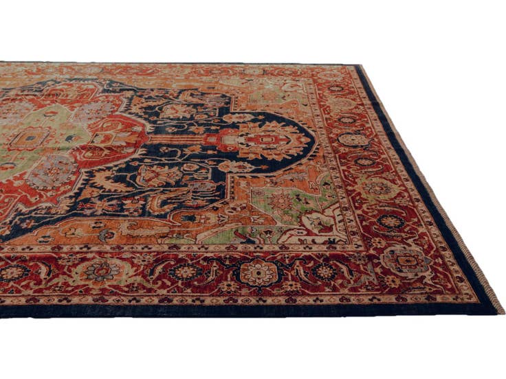 Detail image of 9' x 12' 6 Hand Knotted Heriz Rug