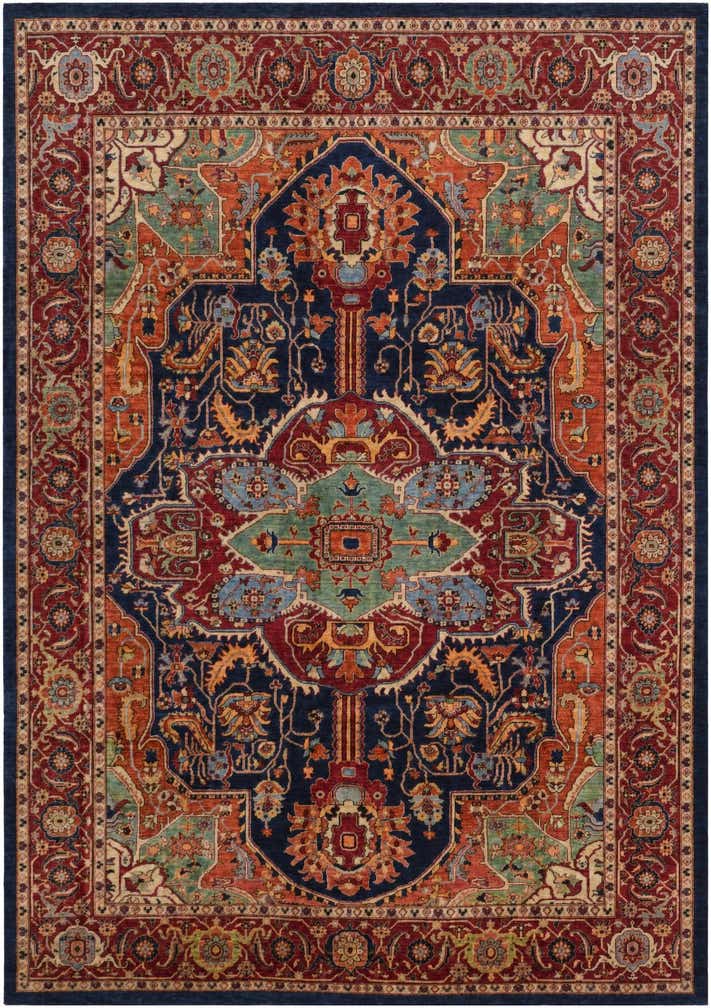 9' x 12' 6 Hand Knotted Heriz Rug