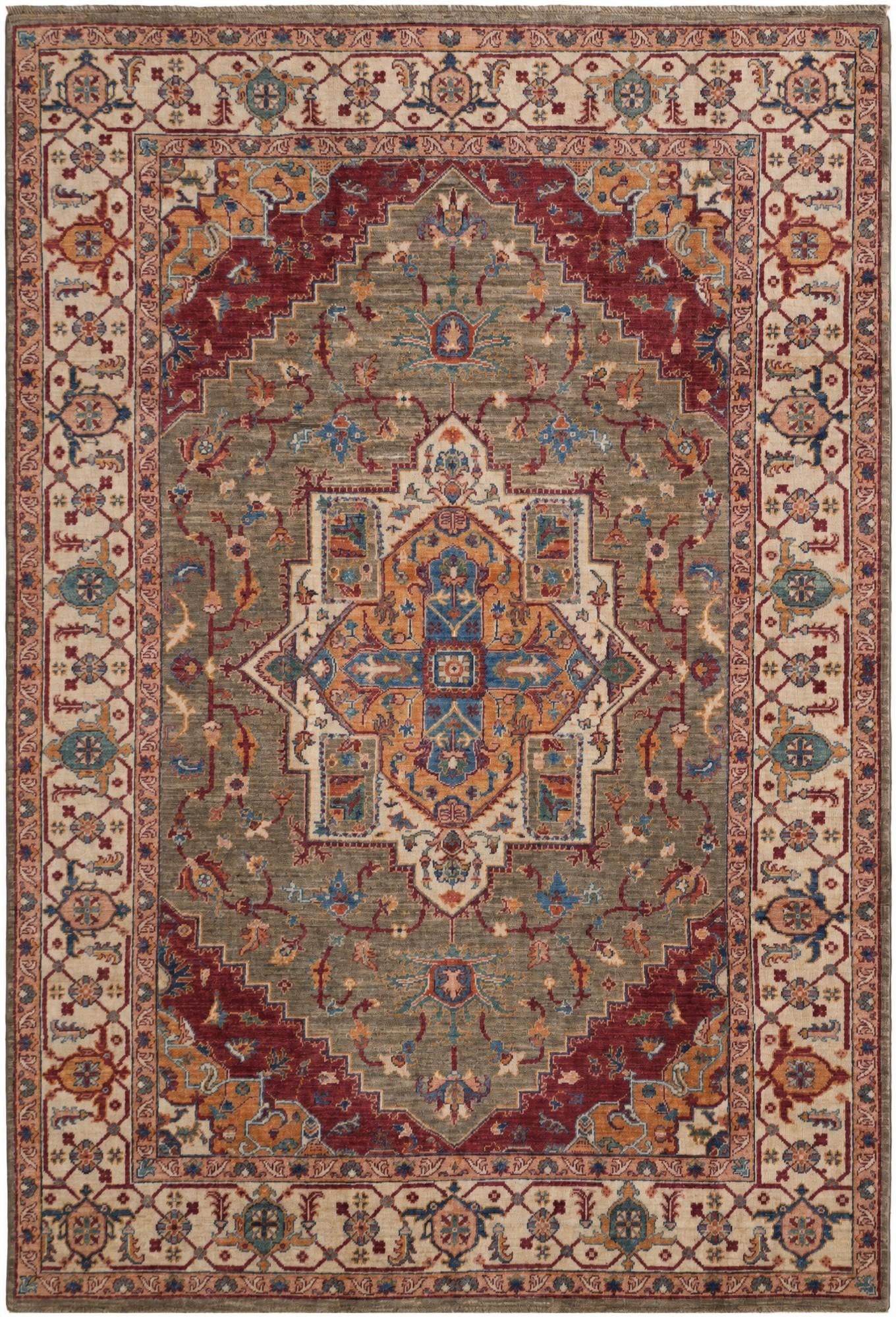 6' 10 x 9' 10 Hand Knotted Heriz Rug