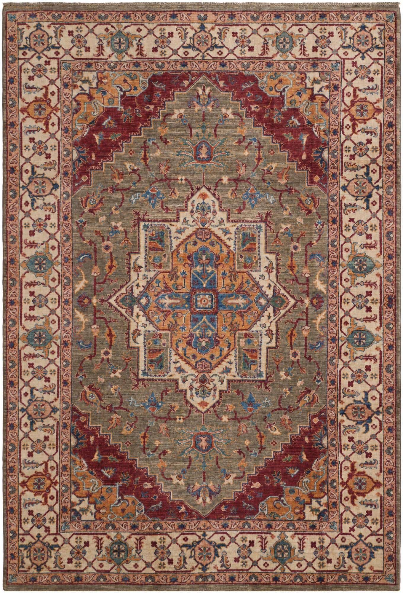 6' 10 x 9' 10 Hand Knotted Heriz Rug