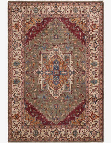 6' 10 x 9' 10 Hand Knotted Heriz Rug