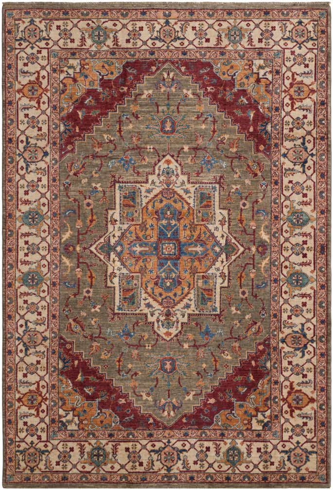 6' 10 x 9' 10 Hand Knotted Heriz Rug