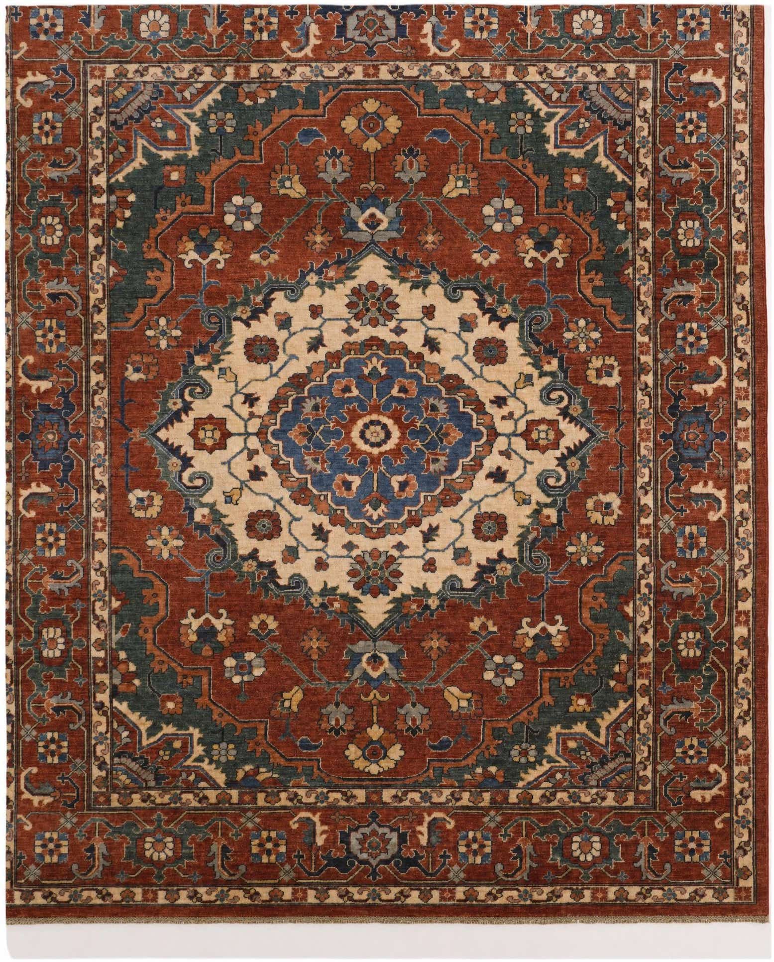 8' 2 x 10' Hand Knotted Heriz Rug