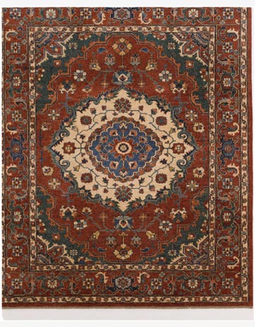 8' 2 x 10' Hand Knotted Heriz Rug