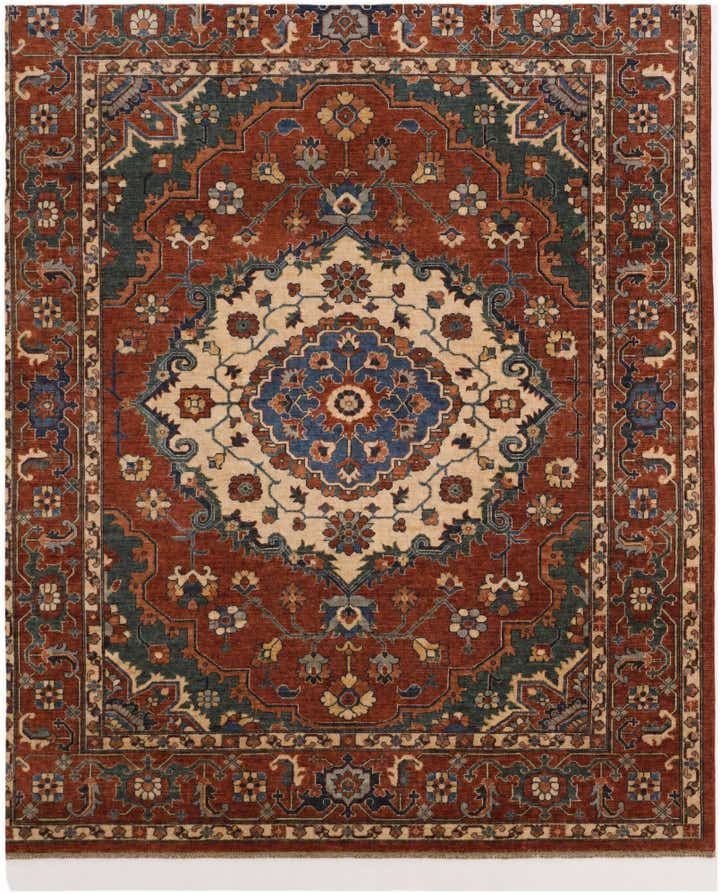 8' 2 x 10' Hand Knotted Heriz Rug