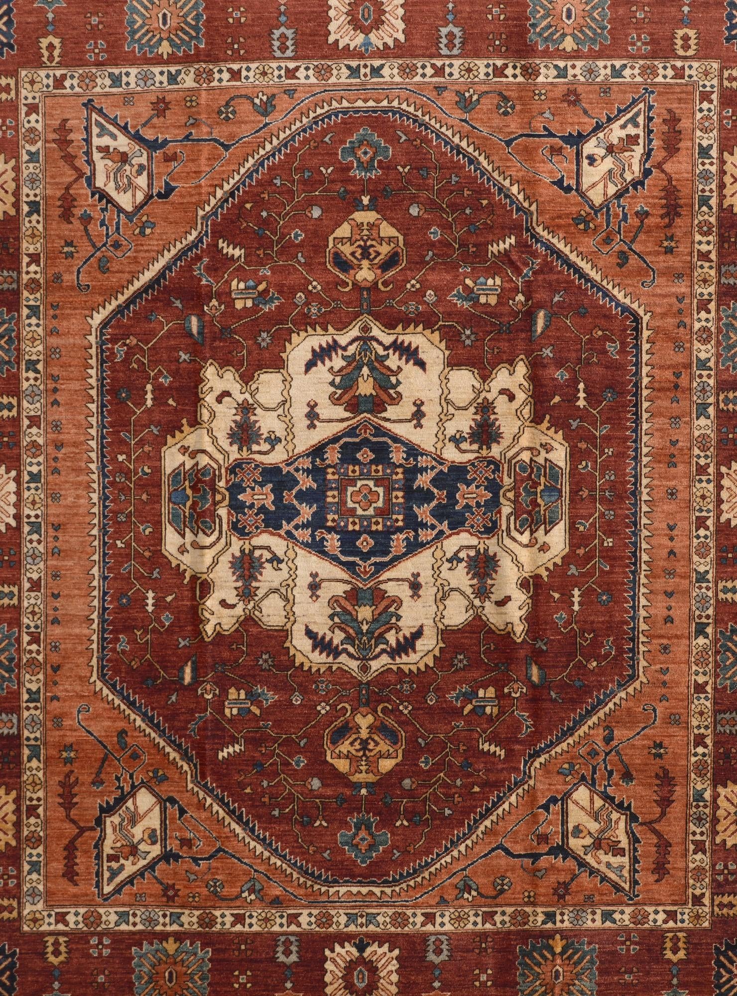 8' 4 x 9' 11 Hand Knotted Heriz Rug