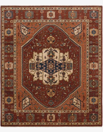 8' 4 x 9' 11 Hand Knotted Heriz Rug