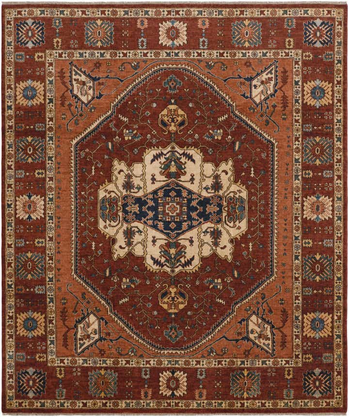 8' 4 x 9' 11 Hand Knotted Heriz Rug
