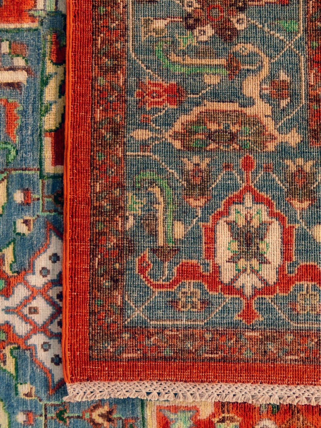 190cm x 280cm Hand Knotted Heriz Rug