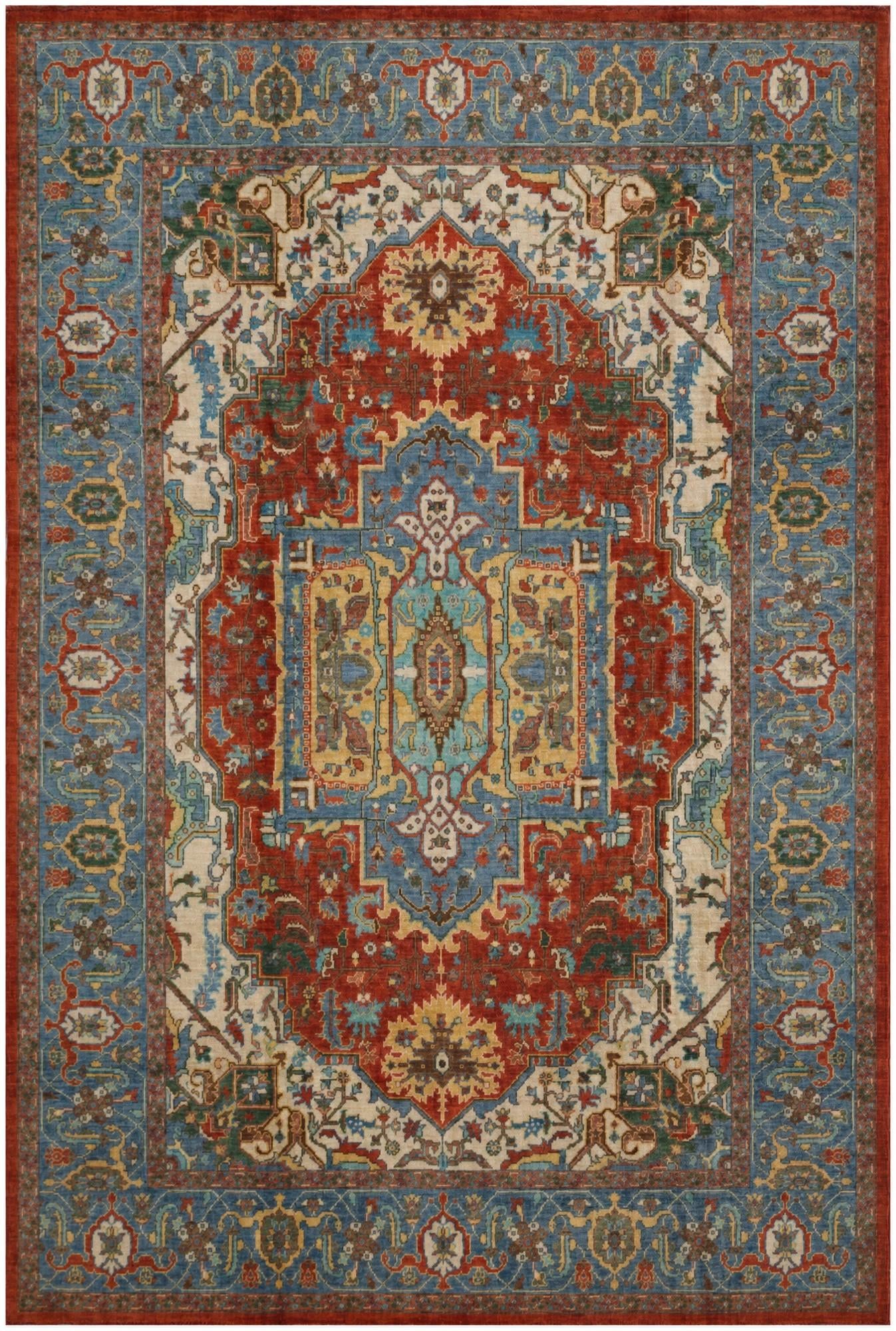 6' 3 x 9' 2 Hand Knotted Heriz Rug