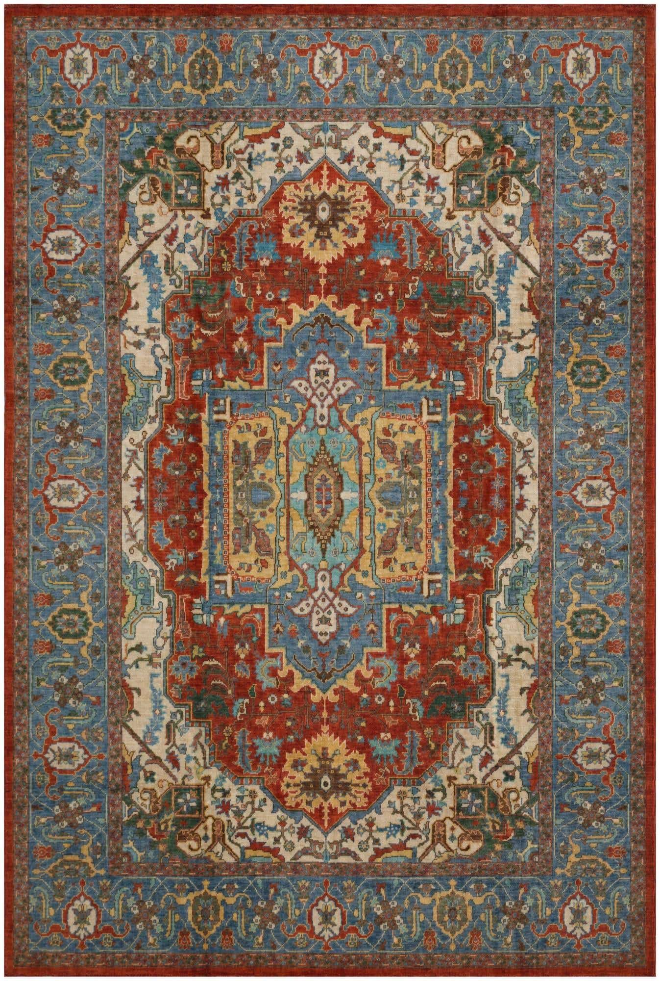 6' 3 x 9' 2 Hand Knotted Heriz Rug
