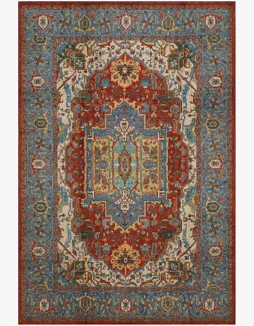 6' 3 x 9' 2 Hand Knotted Heriz Rug