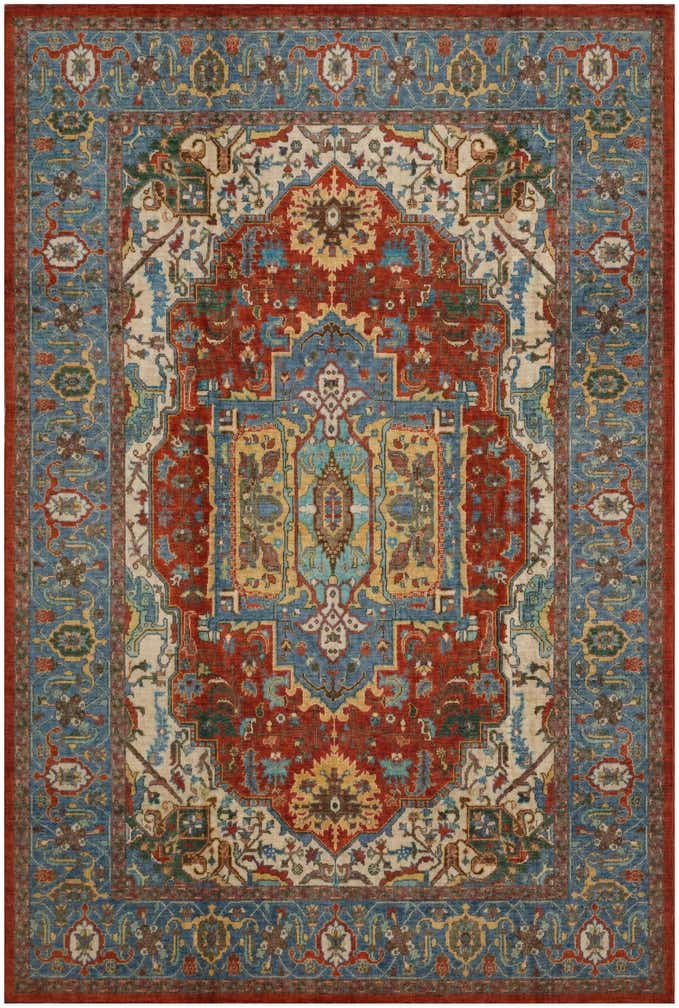 6' 3 x 9' 2 Hand Knotted Heriz Rug