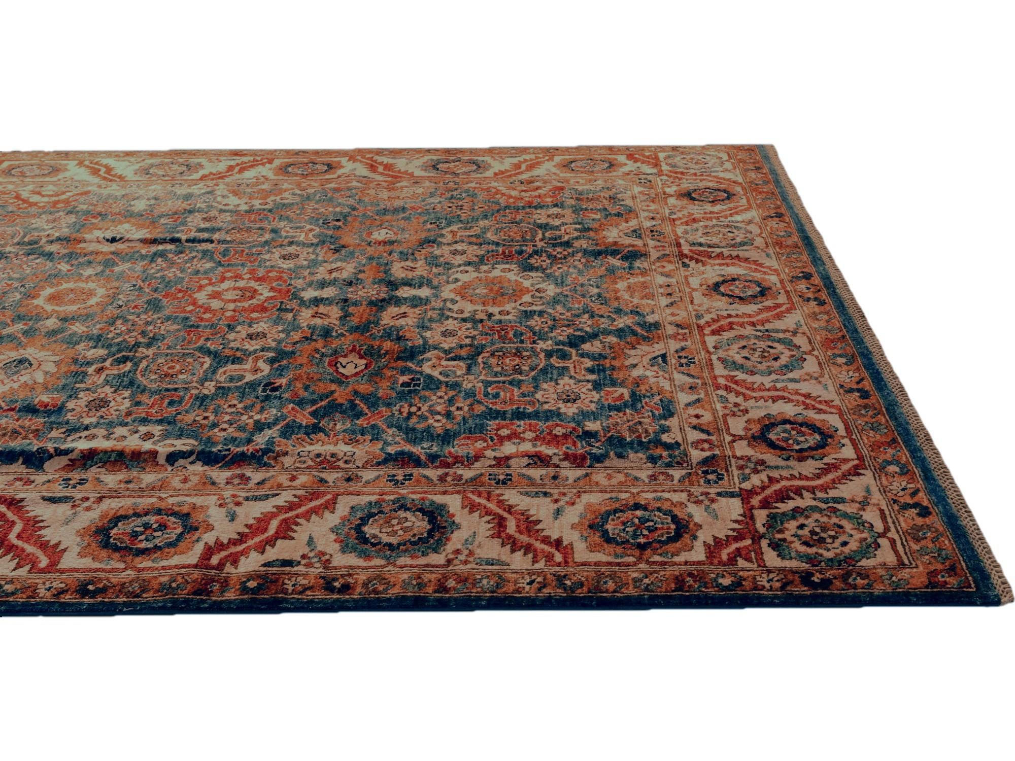 6' 7 x 10' Hand Knotted Heriz Rug