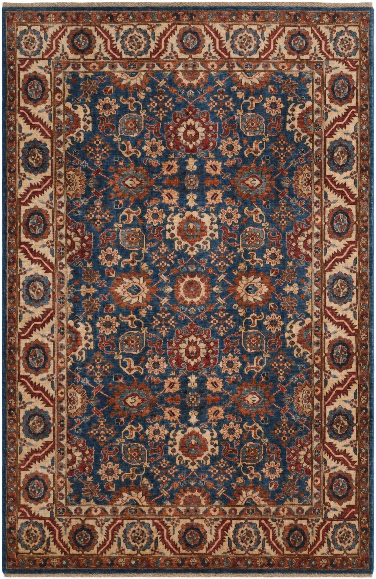 6' 7 x 10' Hand Knotted Heriz Rug