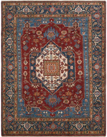 7' 10 x 10' 1 Hand Knotted Heriz Rug