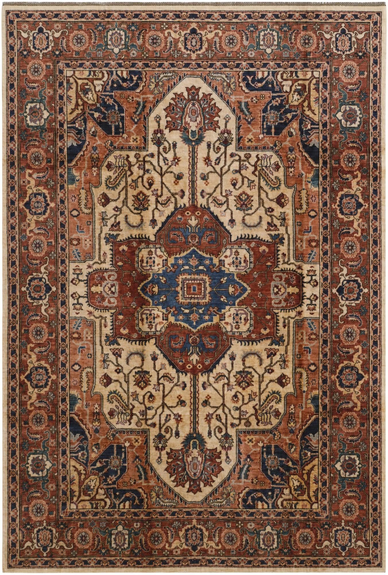 6' 9 x 9' 11 Hand Knotted Heriz Rug