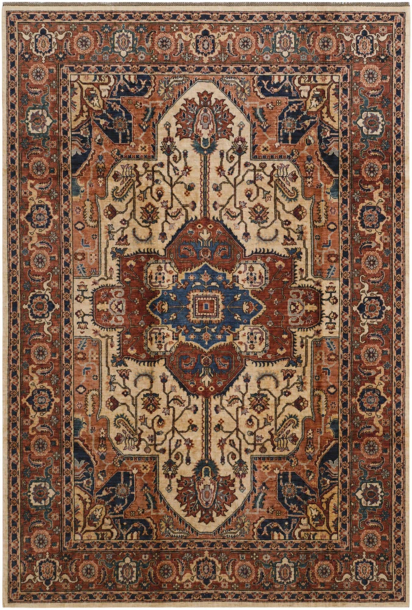 6' 9 x 9' 11 Hand Knotted Heriz Rug