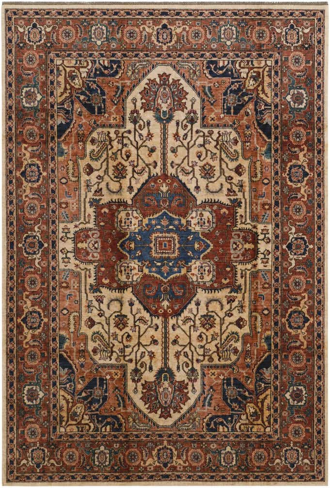 6' 9 x 9' 11 Hand Knotted Heriz Rug