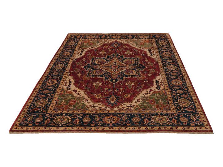 6' 6 x 9' 7 Hand Knotted Heriz Rug