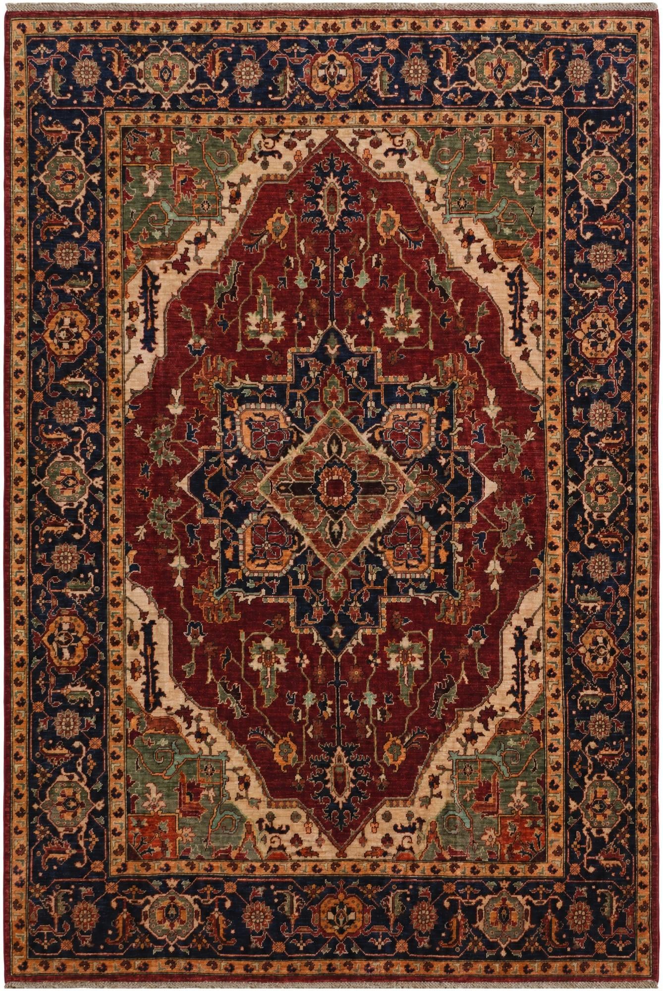 6' 6 x 9' 7 Hand Knotted Heriz Rug