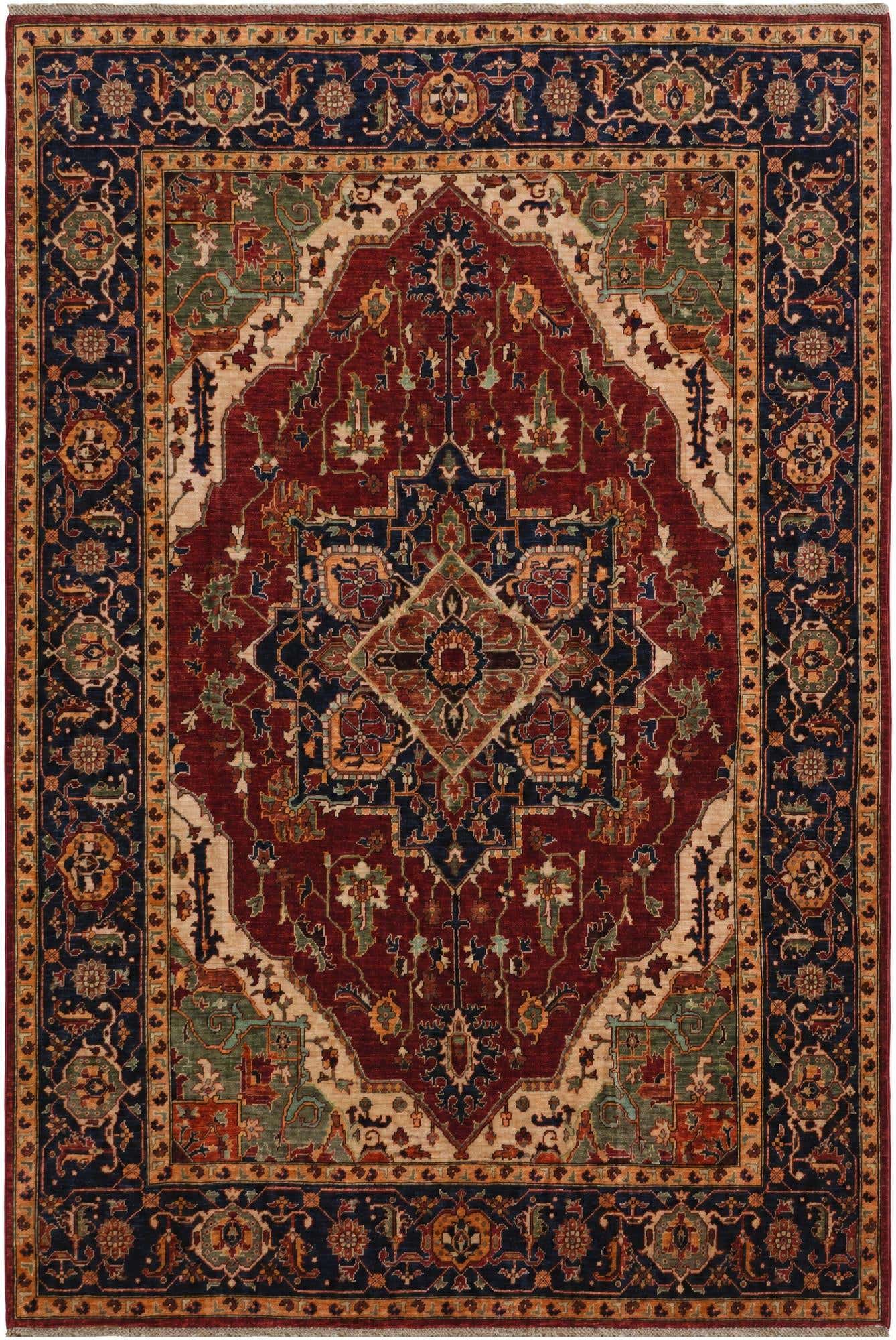 6' 6 x 9' 7 Hand Knotted Heriz Rug