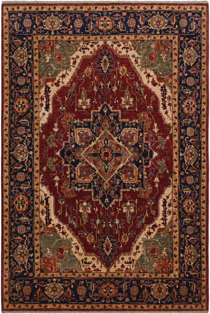 6' 6 x 9' 7 Hand Knotted Heriz Rug