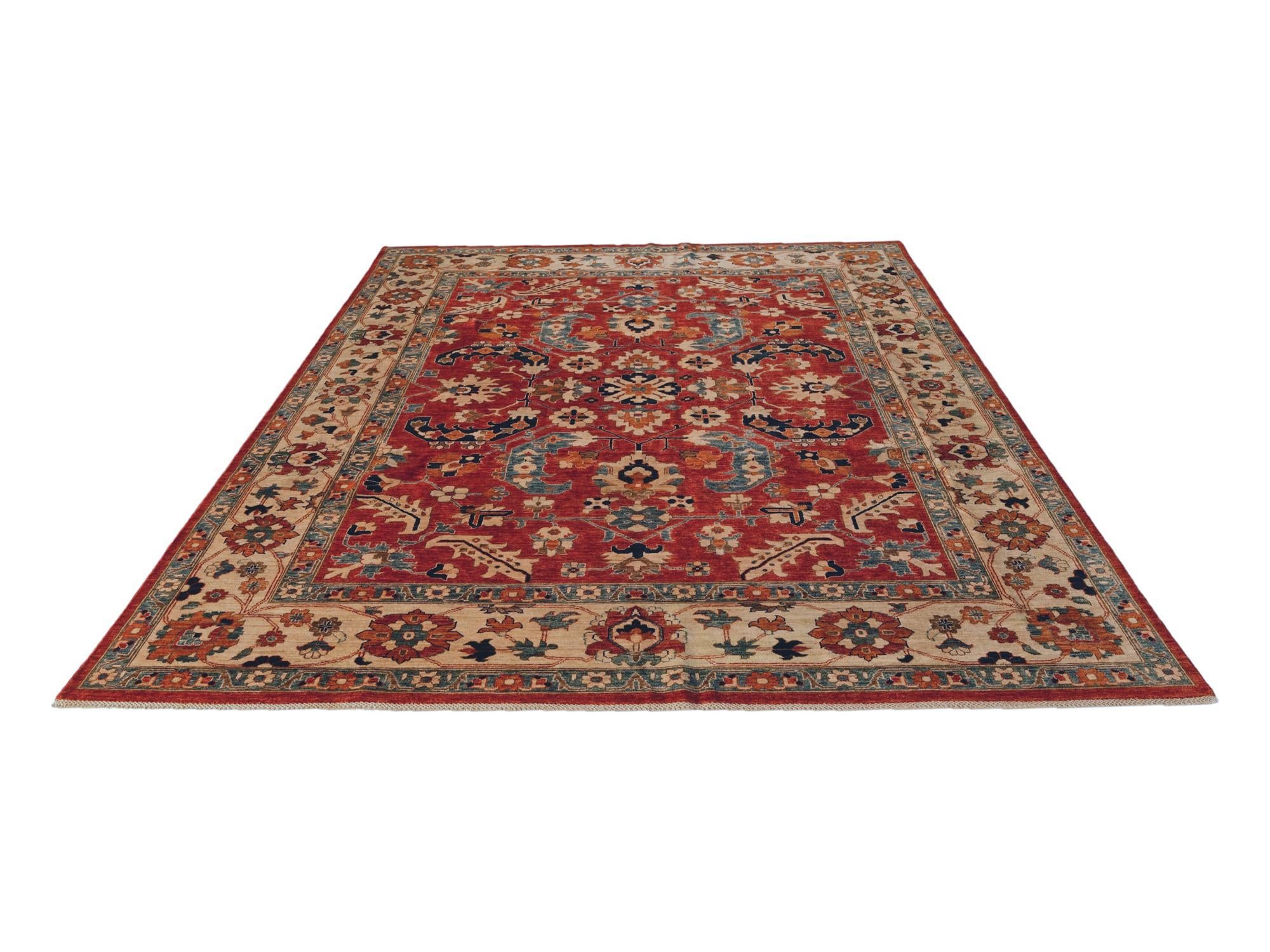 9' x 12' 2 Hand Knotted Heriz Rug