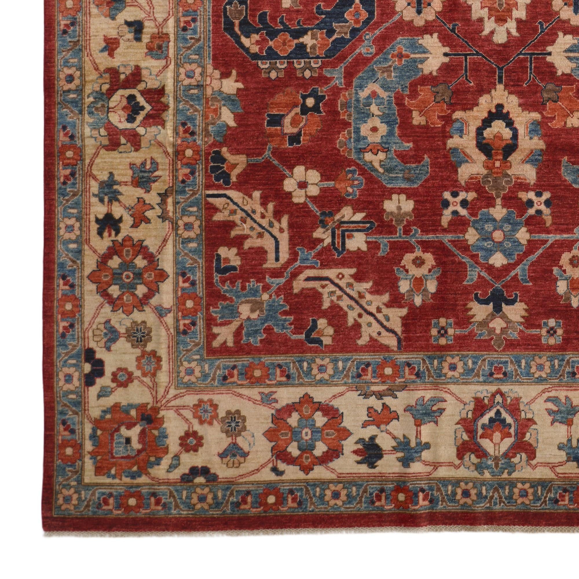 9' x 12' 2 Hand Knotted Heriz Rug