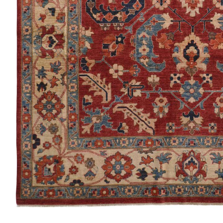 9' x 12' 2 Hand Knotted Heriz Rug