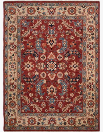 9' x 12' 2 Hand Knotted Heriz Rug
