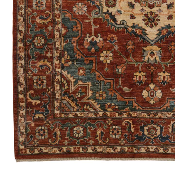 6' 11 x 9' 9 Hand Knotted Heriz Rug