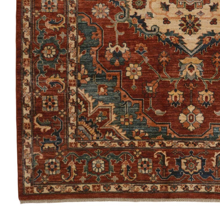 Detail image of 6' 11 x 9' 9 Hand Knotted Heriz Rug
