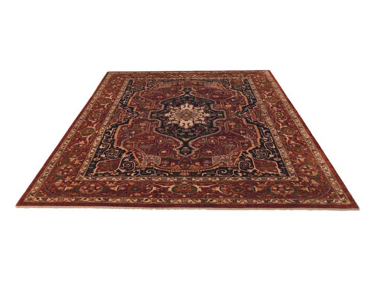 Detail image of 9' 3 x 11' 11 Hand Knotted Heriz Rug