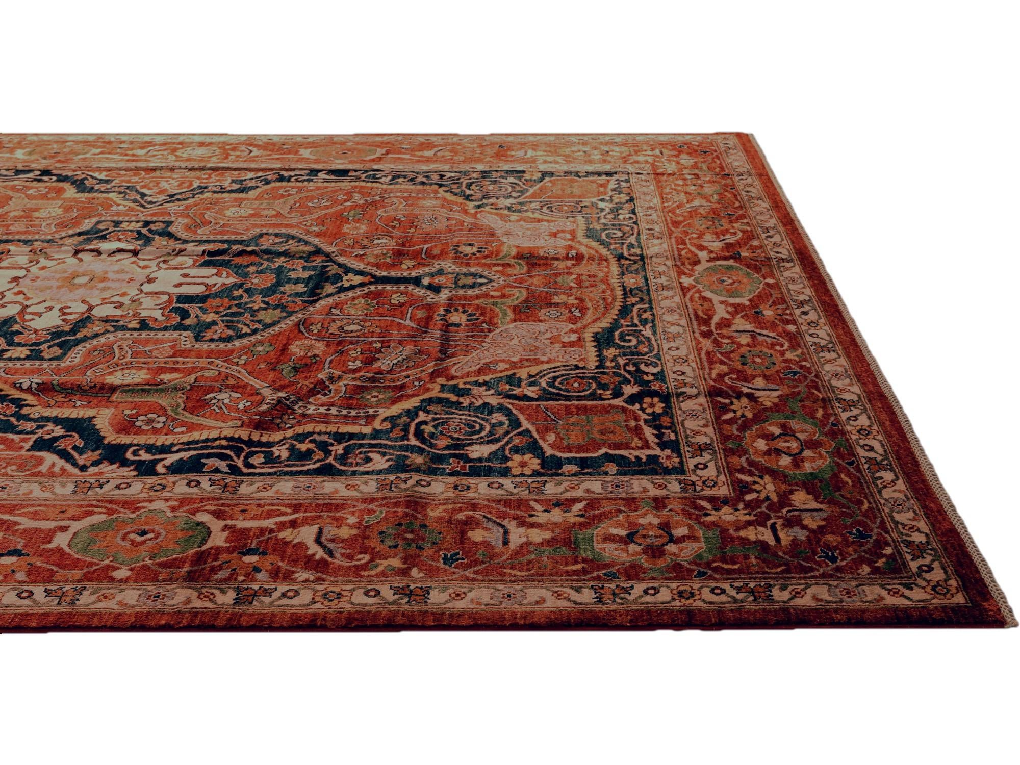 9' 3 x 11' 11 Hand Knotted Heriz Rug