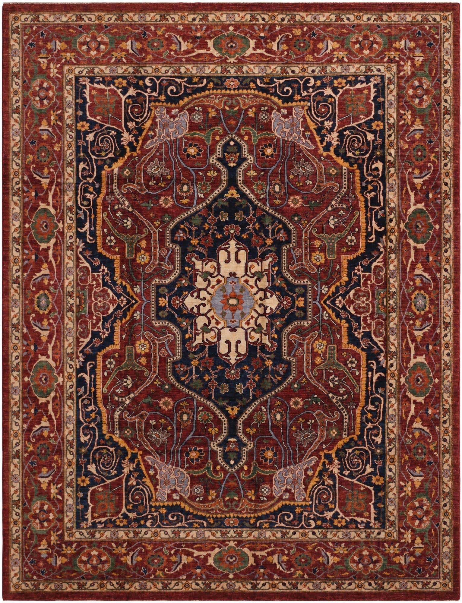9' 3 x 11' 11 Hand Knotted Heriz Rug