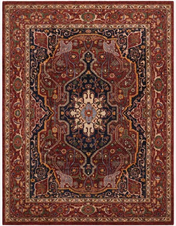 9' 3 x 11' 11 Hand Knotted Heriz Rug