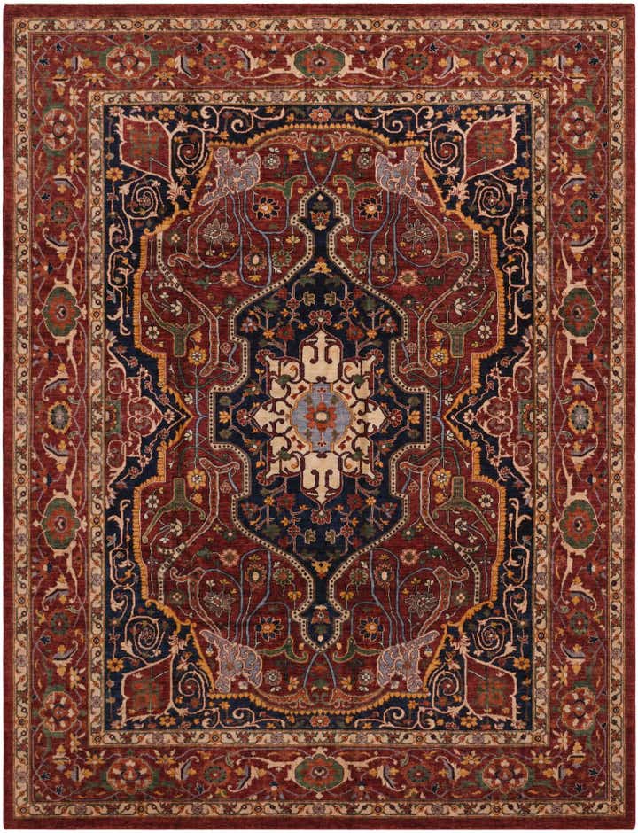 9' 3 x 11' 11 Hand Knotted Heriz Rug