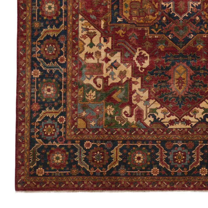 10' x 13' 8 Hand Knotted Heriz Rug