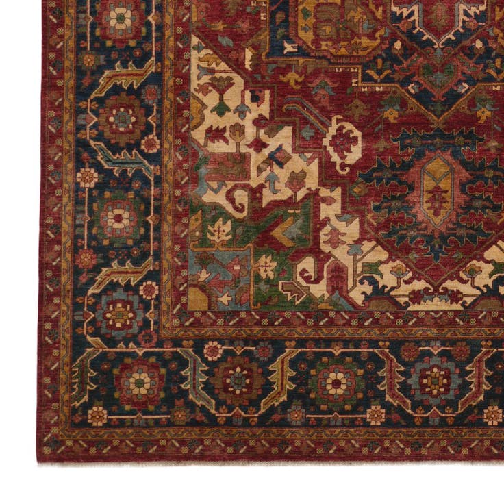 Detail image of 10' x 13' 8 Hand Knotted Heriz Rug