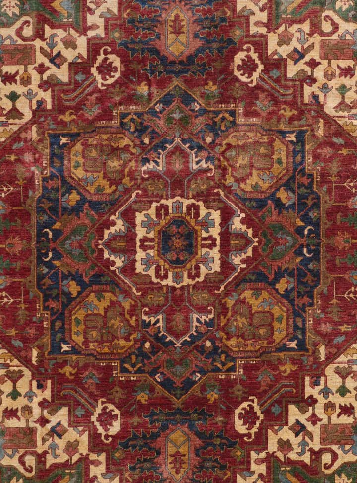 10' x 13' 8 Hand Knotted Heriz Rug